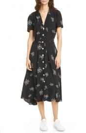 Hampton Floral Short Sleeve Midi Dress at Nordstrom